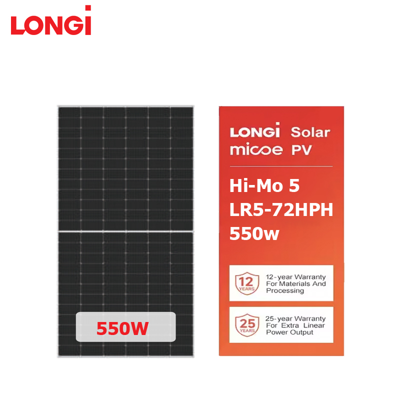 Longi Hi-Mo 5 LR5-72HPH 550w H - đánh giá và giá Longi Panel Lr5
