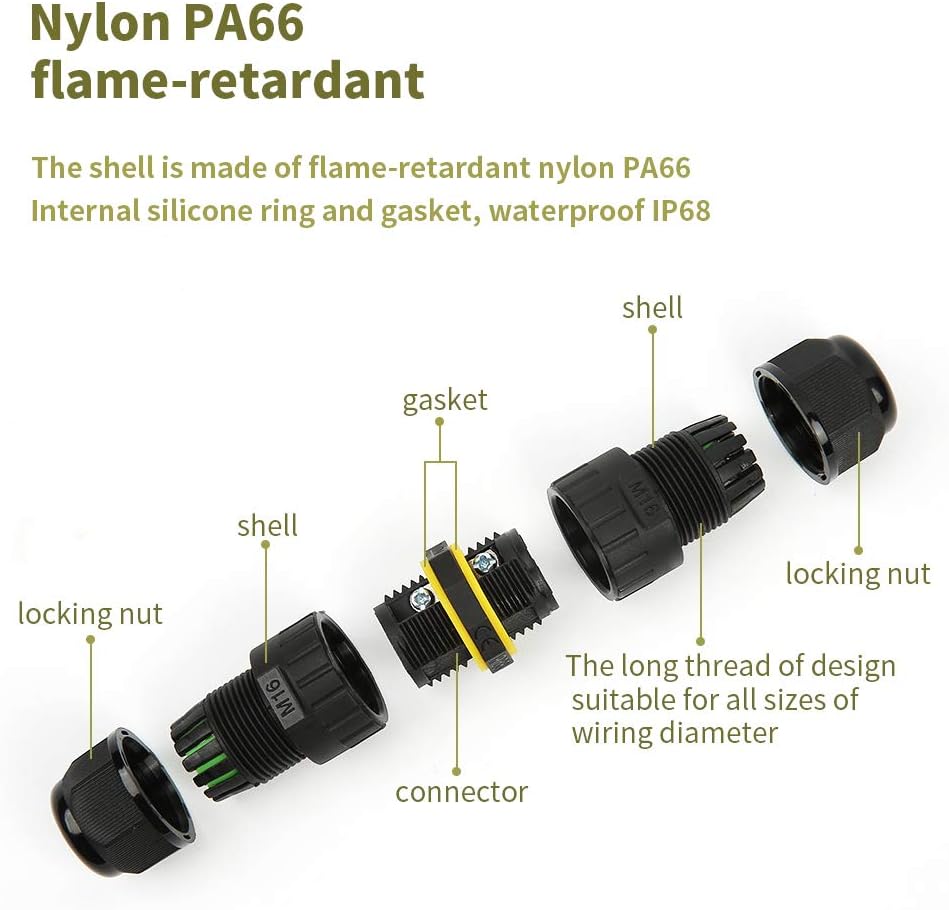 M16 2PIN 3PIN IP68 Waterproof  - đánh giá và giá Cable Gland Waterproof